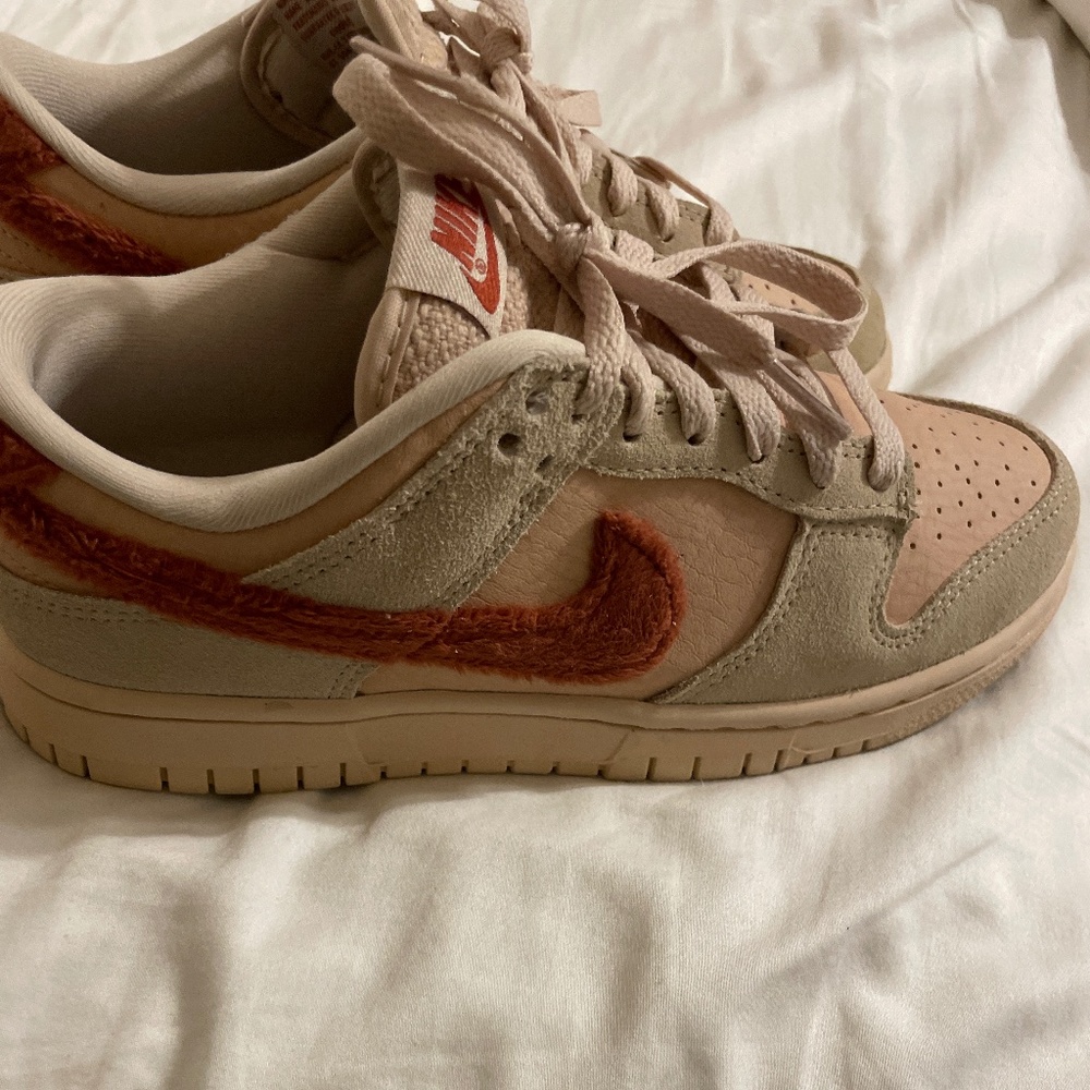 Nike dunks with terry cloth check